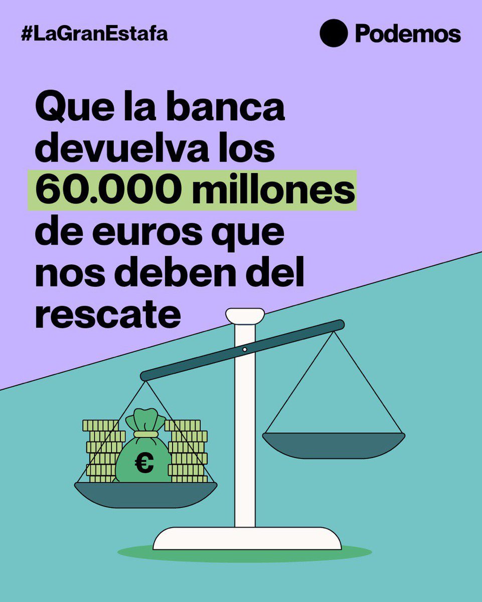 En 2009 pusimos 1300 € por cabeza para rescatar a las Cajas Los bancos se las compraron de saldo Y ahora aprovechan la subida de tipos para forrarse y repartir dividendos Presentamos una ley en el Congreso para que nos lo devuelvan #PagaElRescatePrimerAviso #LaGranEstafa