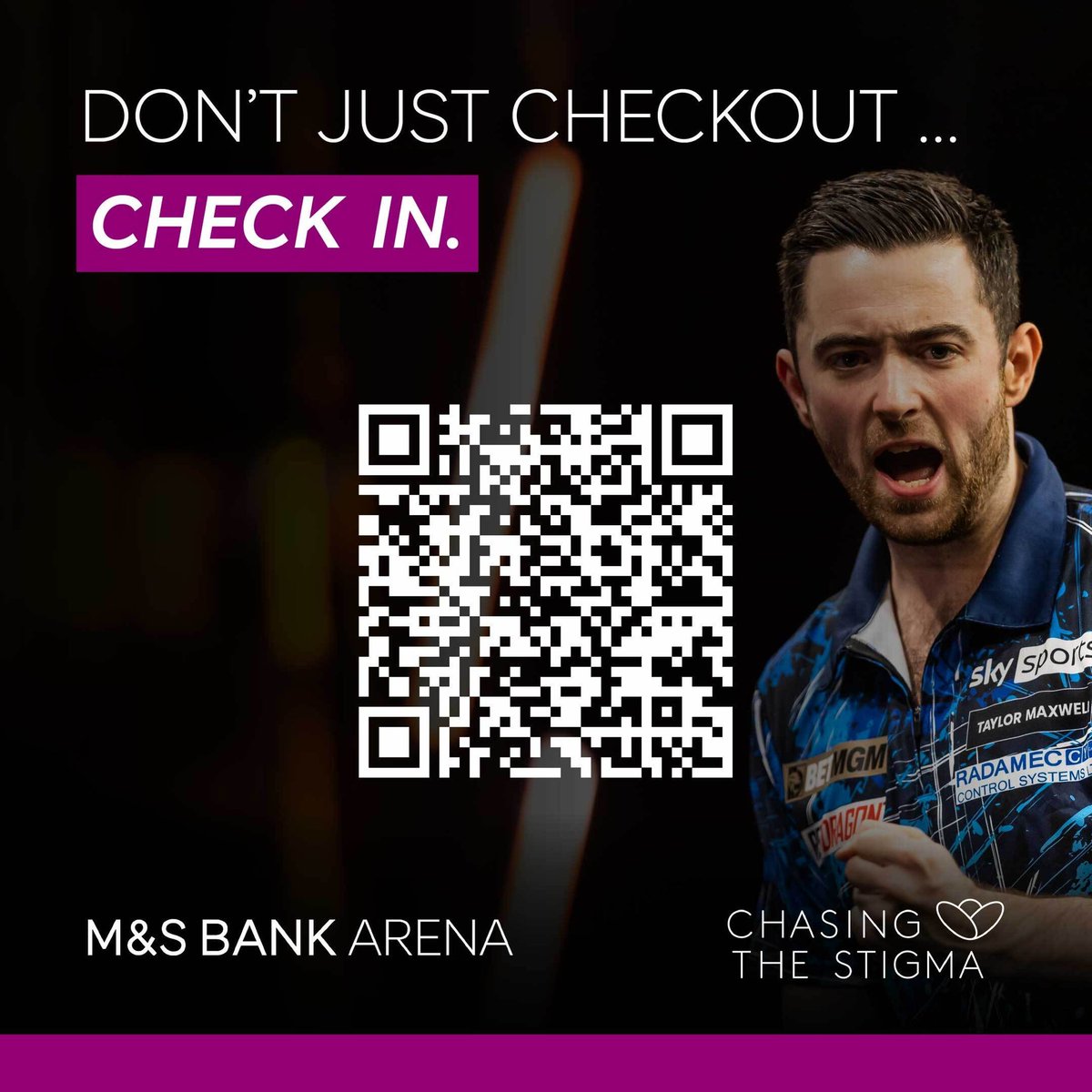 🎯 | M&S Bank Arena teams up with mental health charity Chasing the Stigma at Premier League Darts event. READ MORE 👉 tinyurl.com/8k6pm3bx