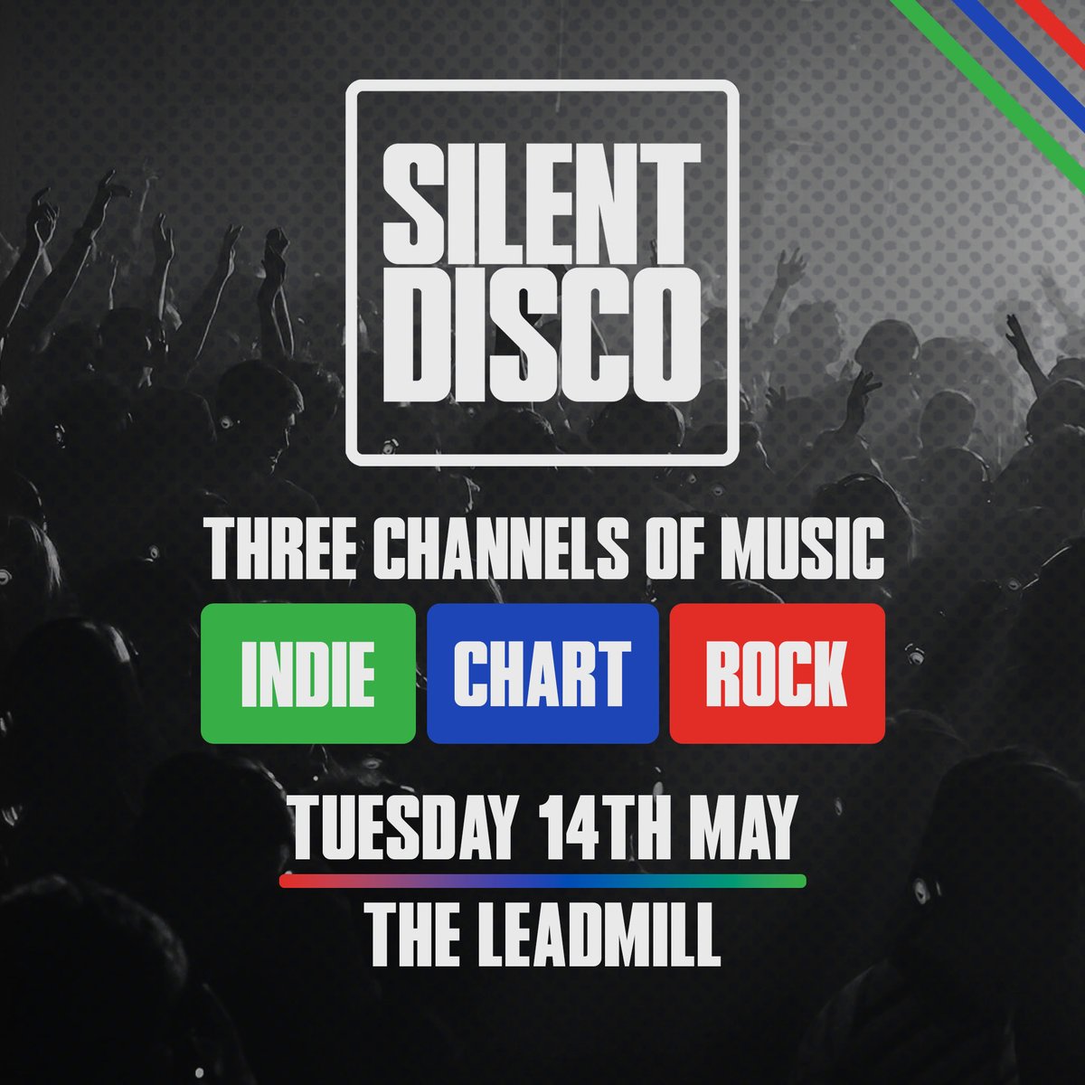 Mark the date, because Silent Disco is returning this May! Three channels of smash hit music all under one roof. It's a night you don't want to miss - grab a ticket now 🎧 leadmill.co.uk/event/silent-d…