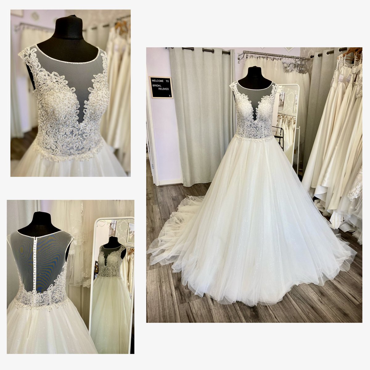If you’re a princess bride then this stunning gown could be the one for you! 

A full A line skirt with a sparkling bodice, plunge front and illusion back gives princess vibes!

DM for more details 💖 xx

#weddingdress #bridetobe #bridalreloved #Coventry #princessbride