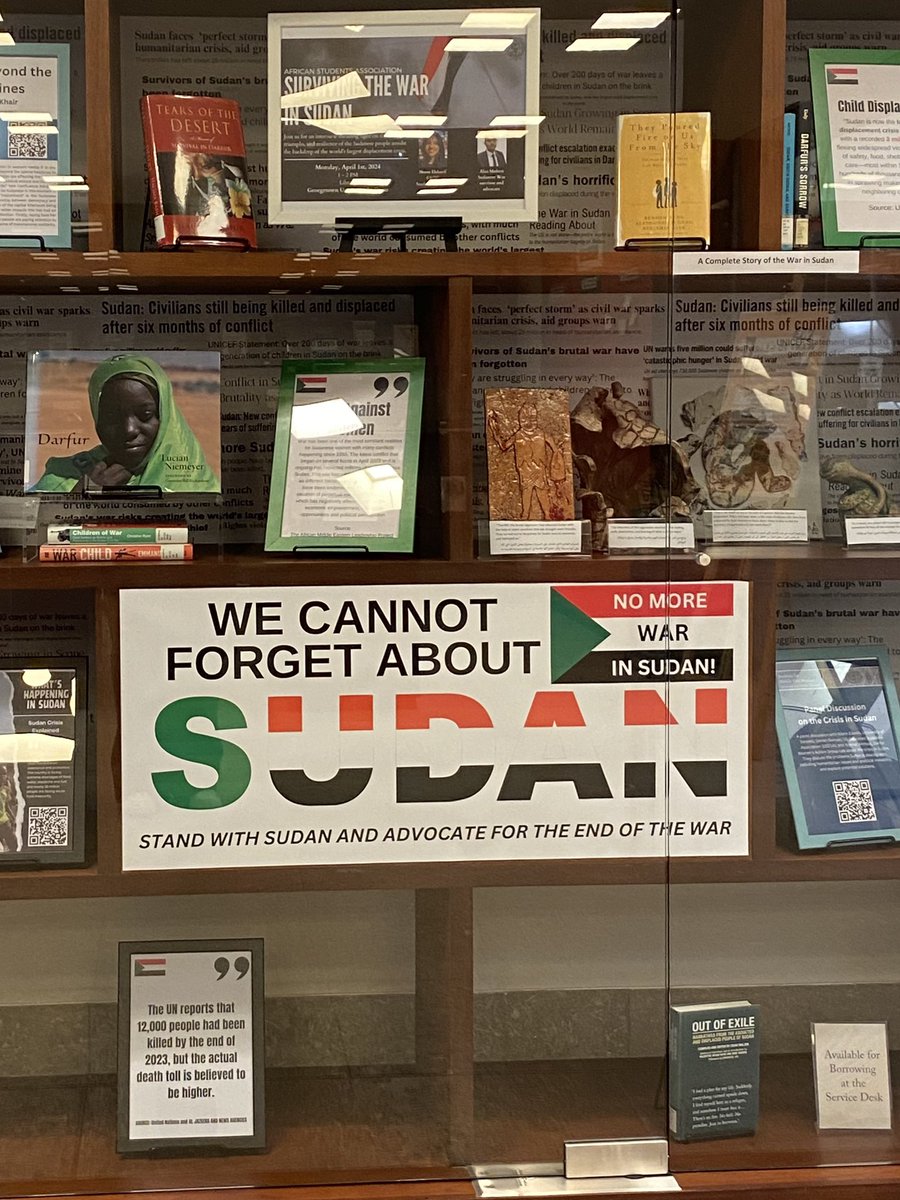 second display about Sudan in my university! not much detail to this one short 🧵 #KeepEyesOnSudan