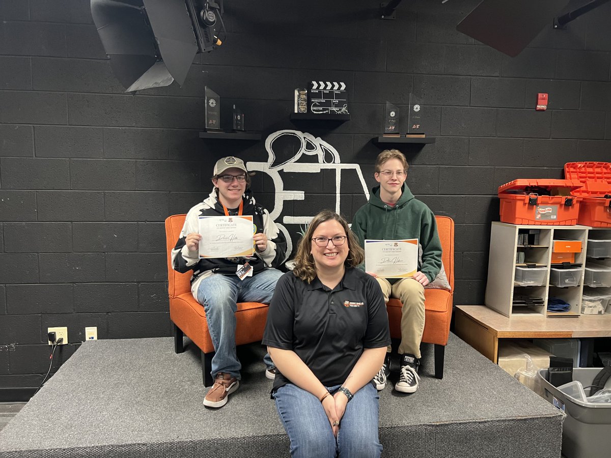 ACTEAZ delivered CTE Month® Video Contest 3rd Place winners Copper Innovators (@DesertEdgeHS) their prize last week. Congratulations! From left to right: Derick Hobbs, instructor Heather Jancoski, and Dillon Hoffman. Photo courtesy ACTEAZ Vice President Patrick Clawson