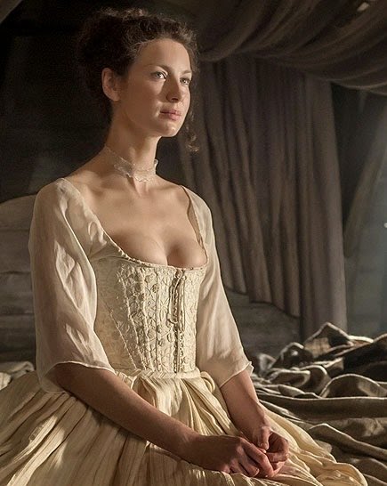 Claire Fraser: a woman of astonishing beauty on her wedding day.