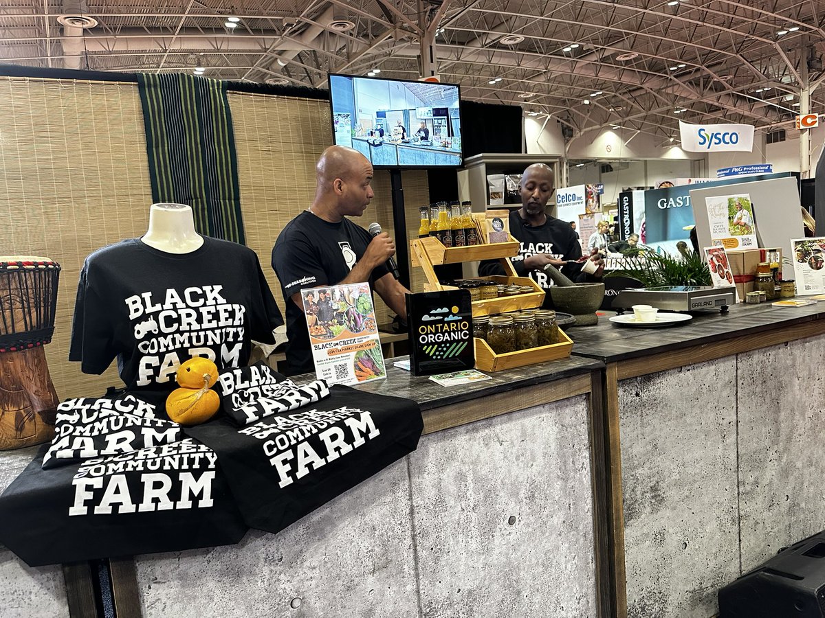 Checking out the awesomeness of the Black Creek Community Farm at the #RCShow Killa Harrissa from Chef Bashir Munye