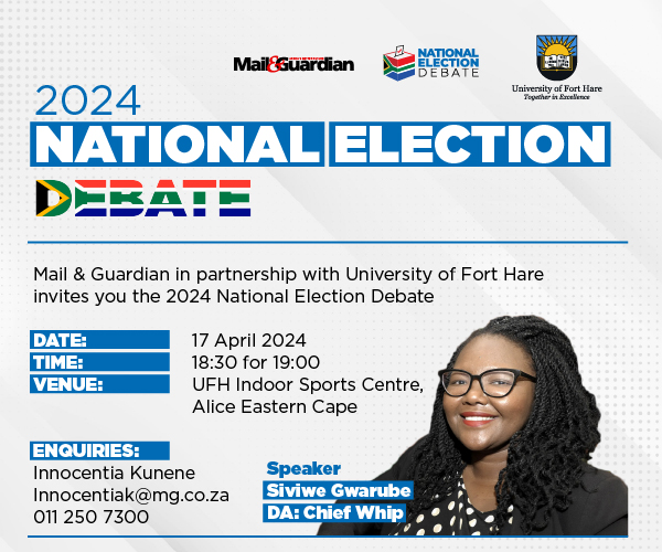 We're delighted to announce Siviwe Gwarube, DA Chief Whip, as one of our speakers at the Mail & Guardian's 2024 National Election Debate, in partnership with the University of Fort Hare. The debate will take place at the educational institution on 17 April. Register here to…