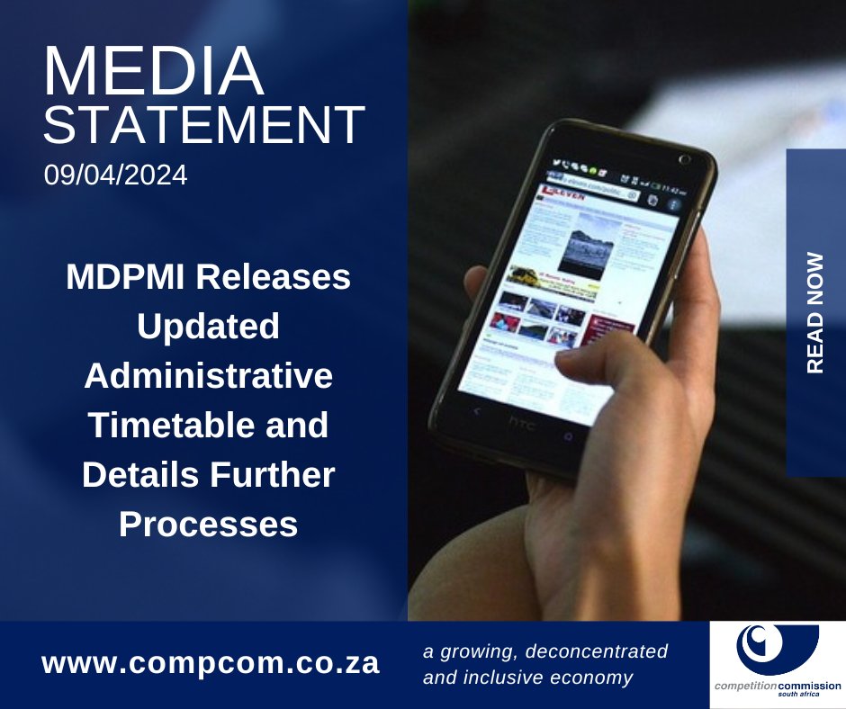 The Media and Digital Platforms Market Inquiry (MDPMI) has released an updated administrative timetable following the recent public hearings. The Inquiry has also announced supplementary processes, including in-camera sessions. Read more at shorturl.at/kvLY9 #MDPMI
