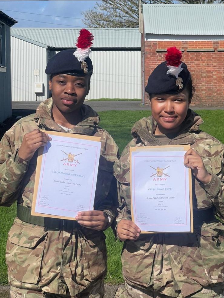 Sgt Koffi & Cpl Immanuel completed their Senior Cadet Instructors Course (SCIC) at SMP camp last week both cadets from 22 Detachment in Hackney.@ACF_NELondon