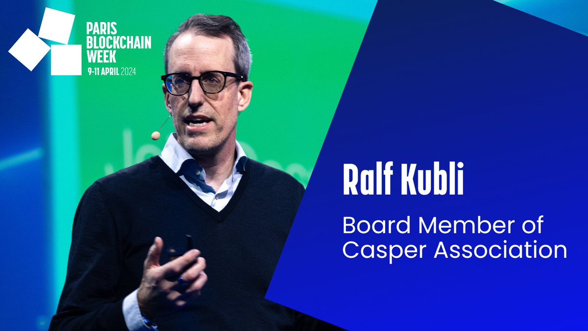 🚀 Ralf Kubli, Board Member of Casper Association (<a href="/Casper_Network/">Casper</a>) at #ParisBlockchainWeek: "Blockchain is revolutionising economic systems, redefining ownership, and authentication. It's the backbone of future economies." 🌐

As a leading figure in the blockchain industry, Ralf