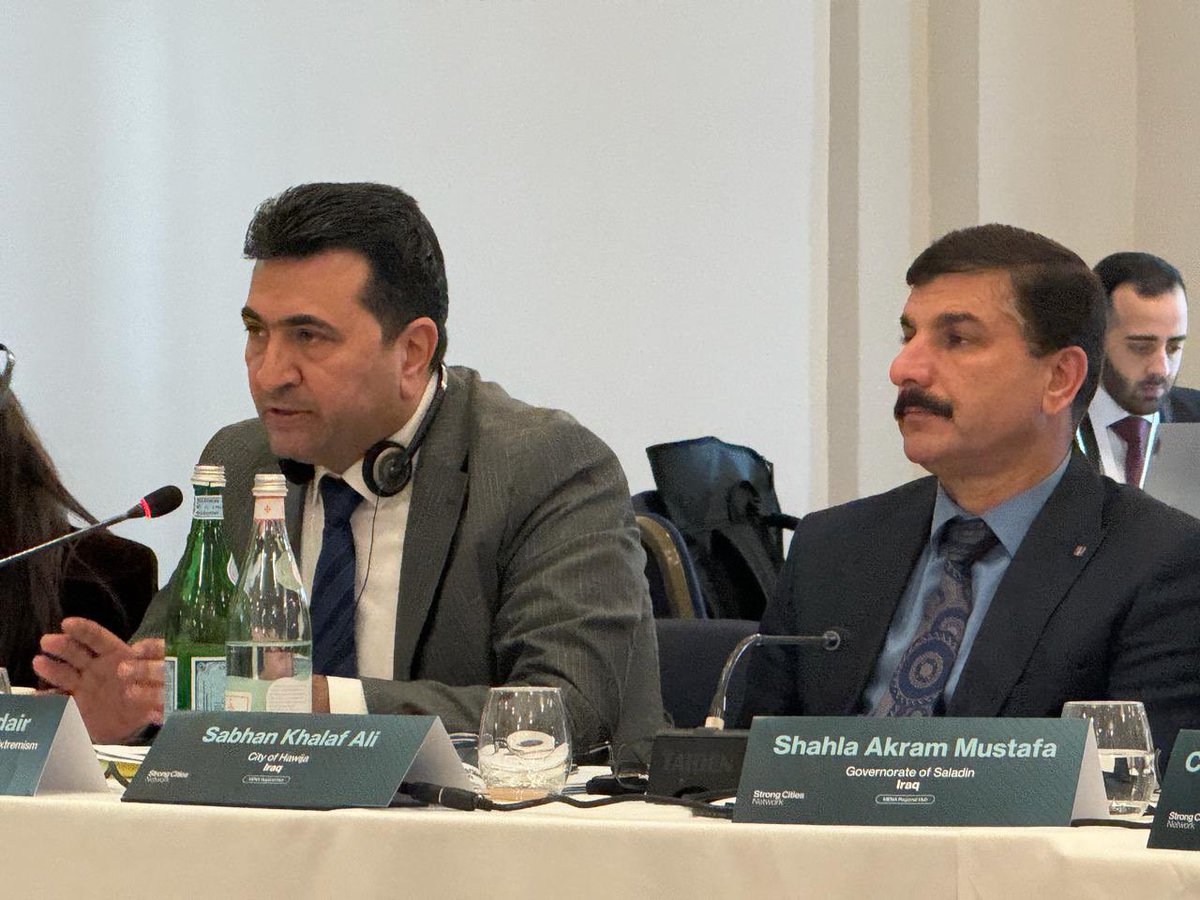 AdamRavnkilde's tweet photo. Mabrouk from @EuamIraq CVE team to friends from @Strong_Cities MENA Hub funded by @EU_FPI and partner @IOMIraq with exciting new initiative supporting local Iraqi governments in implementing the national strategy for countering violent extremism. More 👉🏻 https://t.co/vrYqDoExax https://t.co/9T0VtmTkBs