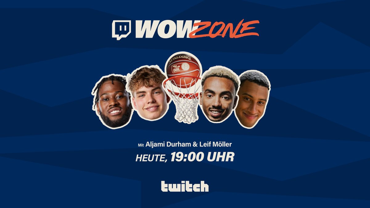 easyCreditBBL's tweet photo. WOW ZONE #9 🙌

Die nächste #WOWZone steht vor der Tür! 🚪
Diese Woche zu Gast sind Aljami Durham und Leif Möller von den @hamburgtowers. 

Schaltet heute Abend also auf jeden Fall ein! Ab 19:00 Uhr live bei #Twitch unter folgendem Link: https://t.co/OrJ39J8aT1 

#easycreditbbl https://t.co/Ab1WFVv5rH