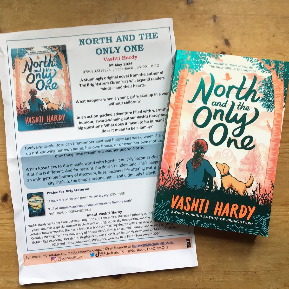 A very dull, grey day has been considerably brightened by the appearance of this little beauty. Hugely excited to read North and the Only One, the latest middle grade from one of my favourite writers, @vashti_hardy. Out 09/05, thanks to @kirankhanom @scholasticuk 🥰