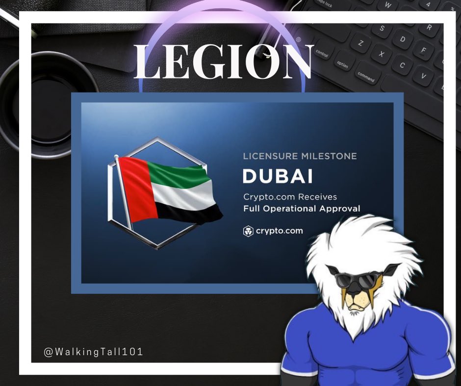 legion_cro's tweet photo. 📢 Exciting News: #Cryptocom has just secured complete operational clearance from Dubai's Virtual Assets Regulatory Authority! 🌟

The launch of @cryptocom Exchange for Institutional Investors marks our first major operational achievement. 🚀

Saying $1 #CRO is just the beginning is an understatement! ✨

Let's spread the word and celebrate, #crofam! 💖&🔄 #FFTB #cryptoufc @cryptocom @cronosapp @kris @LoadedLions_CDC