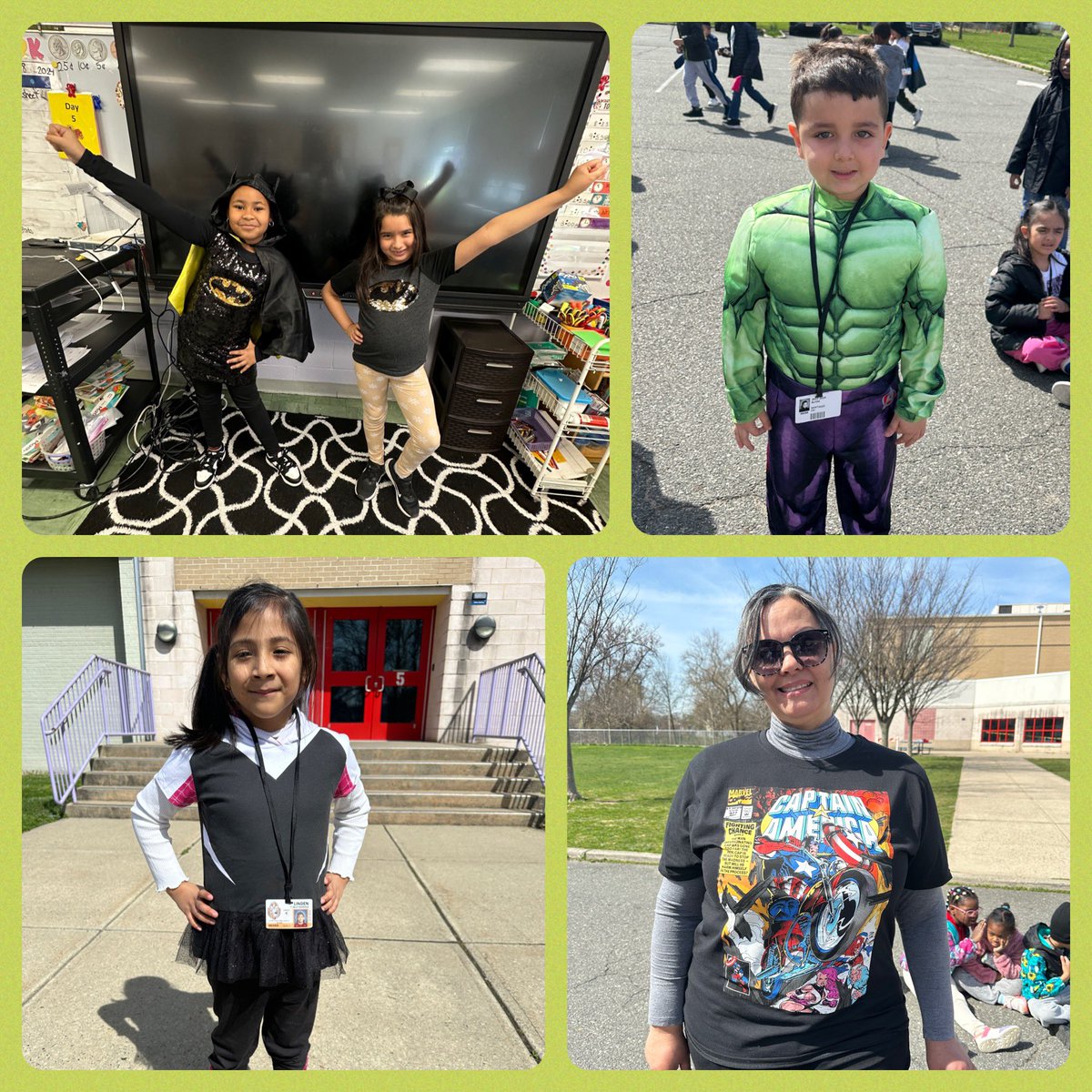 Embracing our inner superhero today to celebrate our SUPER hero, Mrs. Kolibas! What’s her superpower? She’s awesome! Happy Vice Principal Appreciation Week! ⚡️❤️⚡️#WeRoarAtSchool4 @suzanne_olivero @AtiyaYPerkins @LindenPS