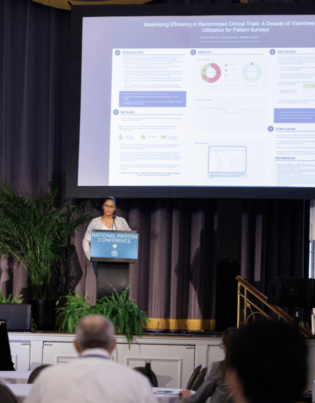 naptprotons's tweet photo. It's the final day of #2024NPC &amp; we're enjoying the Digital Poster session: 5-minute presentations on hot topics including health care equity, expanding pediatric access to #ProtonTherapy, patient engagement, treatment planning, and ocular protons.  Thank you, presenters! https://t.co/MQd9fL6HxF