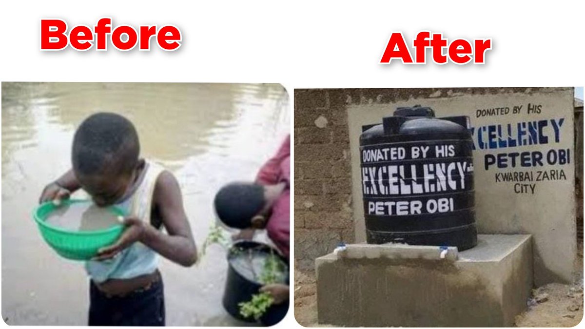 Peter Obi Challenge:

If you are not satisfied with the boreholes Peter Obi has donated during his Ramadan tour, construct a bigger and better borehole, donate and post it with #PeterObiChallenge to shame him.

Time starts now