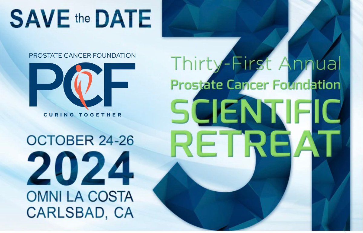 It's time to save the date! We are hosting the 31st Annual Scientific Retreat from October 24-26, 2024 at the Omni La Costa Resort in Carlsbad, CA. pcf.org/scientific-ret…