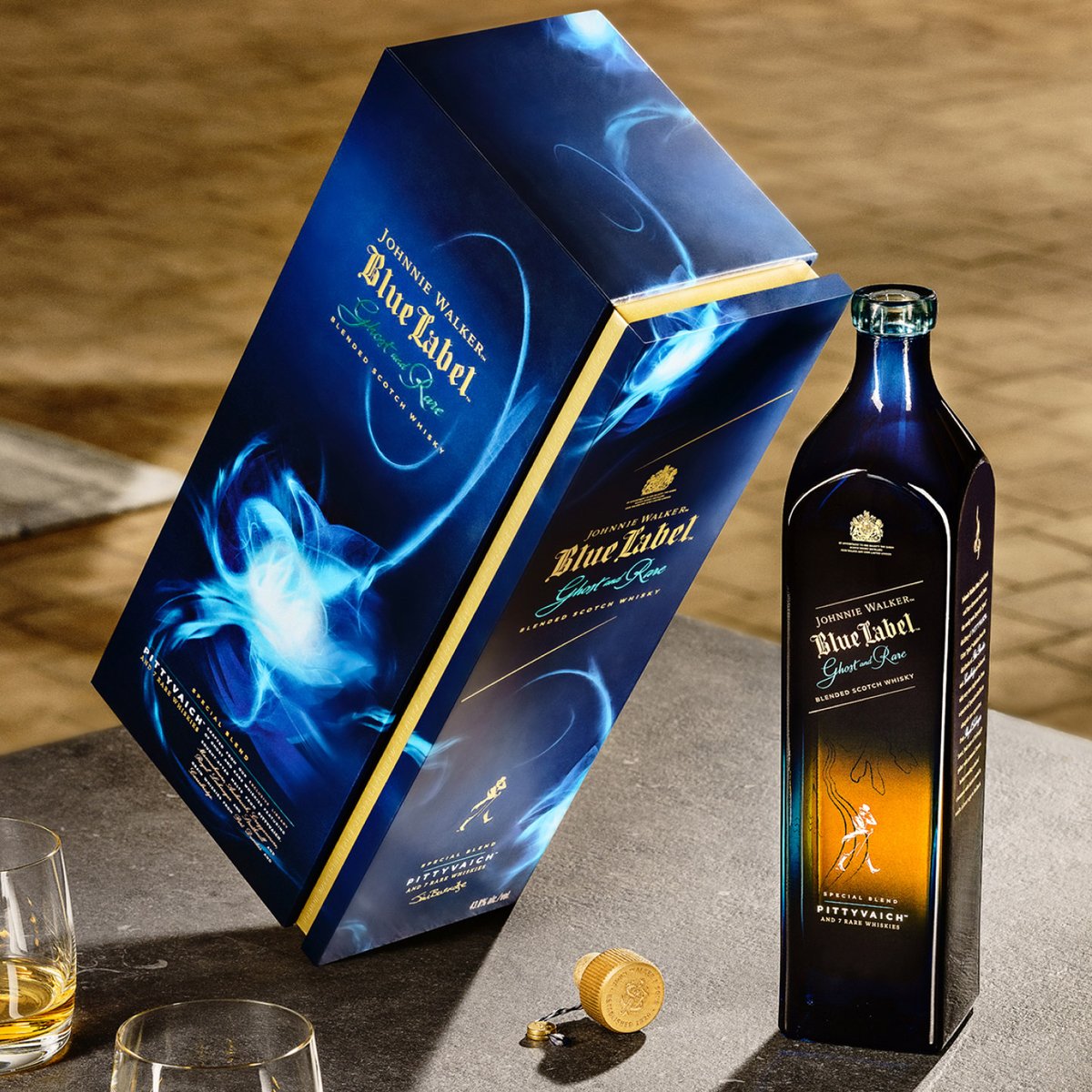 Johnnie Walker Blue Label Ghost and Rare Pittyvaich | bit.ly/4aFM0Dp A sweet and fruity release in Johnnie Walker's Blue Label Ghost & Rare series, featuring casks from Speyside ghost distillery Pittyvaich. The palate offers notes of apples, autumnal berries & vanilla.