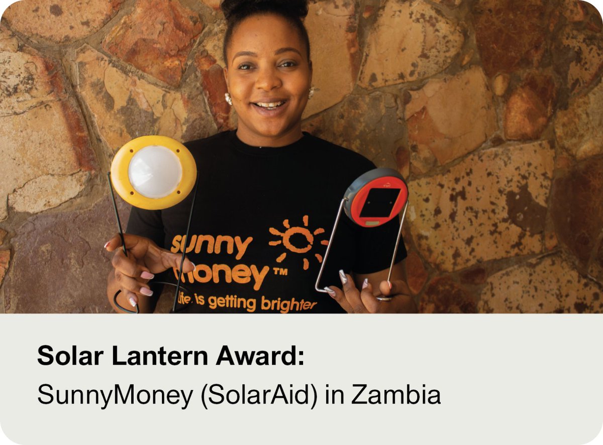 Congrats to @SunnyMoneyOrg @SolarAid in #Zambia for winning the @60_decibels Top Impact Award for #Solar lanterns. 
More to see here: 60decibels.com/insights/2024-…
#SDG7 #EnergyAccess @GOGLAssociation