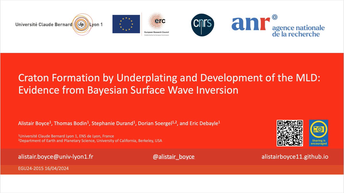 Attending #EGU24 ? Want to hear about Craton formation and the MLD ? Come to our Tuesday afternoon session! doi.org/10.5194/egusph…