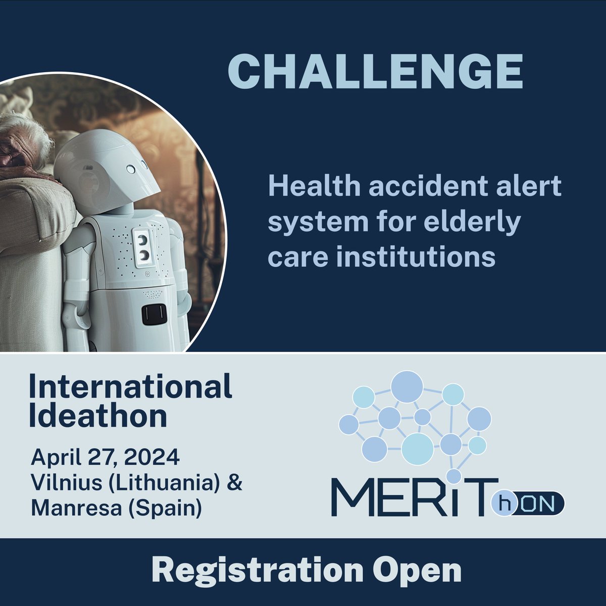 1️⃣0️⃣💡 Health accident alert system for elderly care institutions.

#MERIThONChallenges #MERIT #Ideathon ⤵️
digitalmerit.eu/merithon/propo…