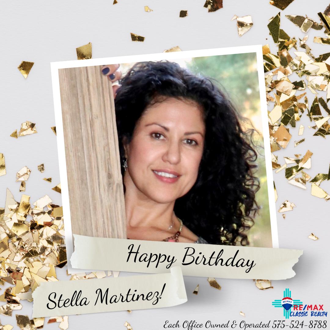 Happy Birthday, Stella Martinez! 🎉🎂 Wishing you a fantastic day filled with joy and celebration. Thank you for your contributions to RE/MAX Classic Realty in Las Cruces, New Mexico. Here's to many more successful years ahead!  #happybirthday #remax #stellamartinez #LasCruces