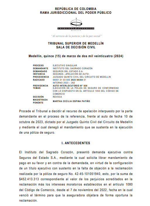 articulo20's tweet photo. SENTENCIA RECOMENDADA 🗣 

#Civil

Tribunal Superior de Medellín explica el mérito ejecutivo de la póliza de seguro

RAD: 00354-01 https://t.co/gRuTL2FSTp