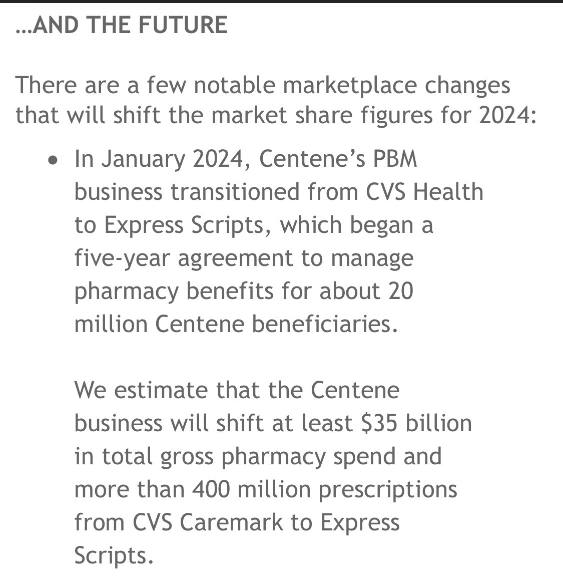 @DrugChannels @CVSHealth @ExpressScripts @OptumRx so when aetna divested their part d plans to wellcare in order to complete the cvs/aetna merger, did wellcare/centene continue to use cvs caremark as their pbm the whole time, ever since the merger or did they only recently switch to caremark?
it never should have happened at all