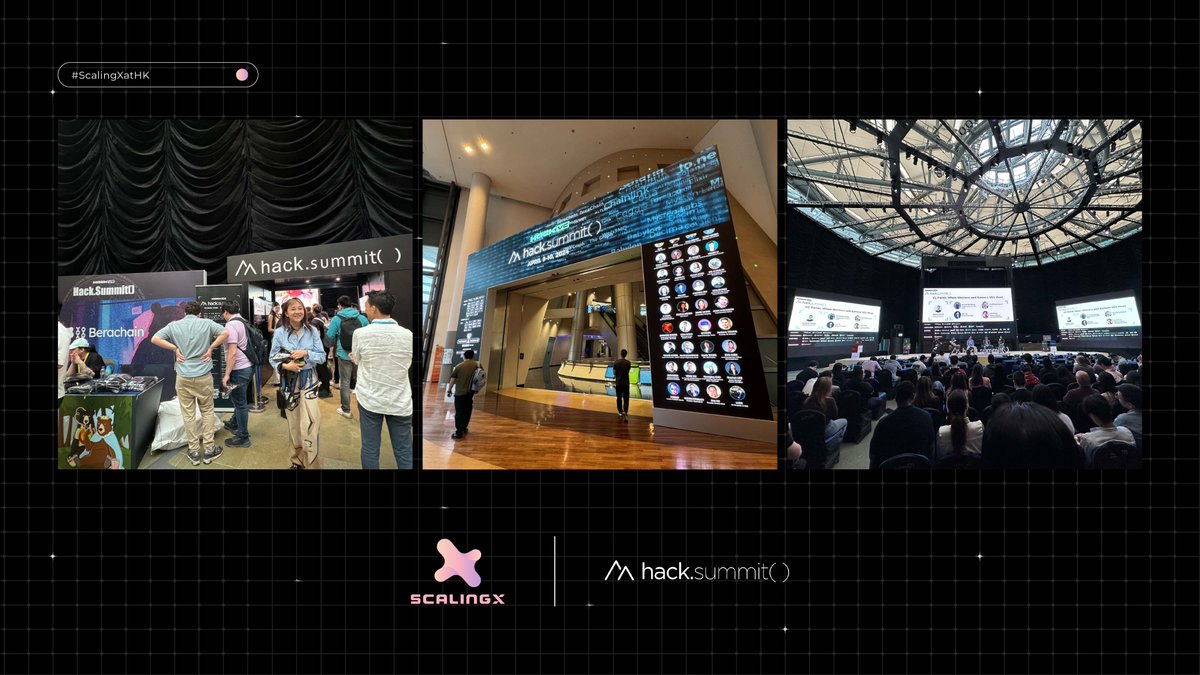 #ScalingXatHK Dazzling energy & bustling crowds at @hack_summit 🇭🇰 Grateful for all the engaging discussions on industry insights & challenges have given us fresh perspectives on the #Web3 future! Kudos to all involved & to industry trailblazers shaping the Web3 landscape 🎉