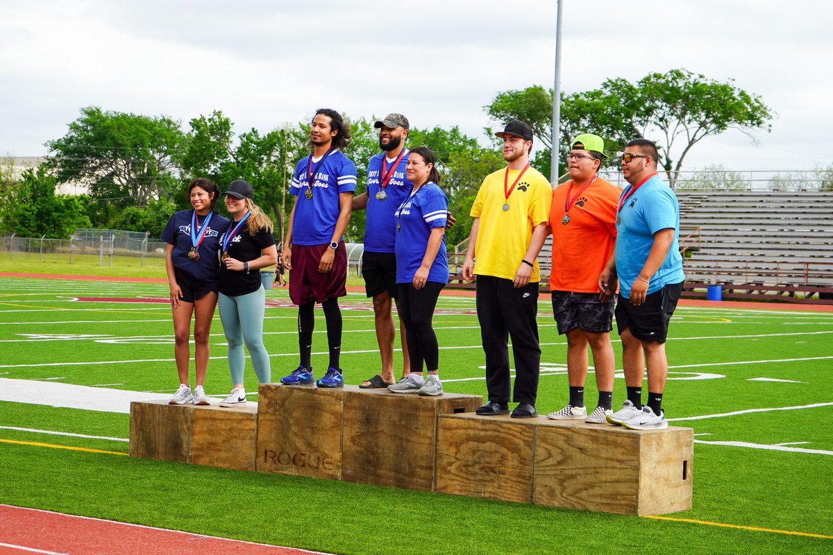FNBBastrop's tweet photo. The FNB Average Joes participated in the 2024 Bastrop TeamFit Challenge 💪. This program unites local employers in friendly competition to foster a health-forward environment. Thank you Bastrop ISD for capturing the day📷. https://t.co/DmHFPkorp9