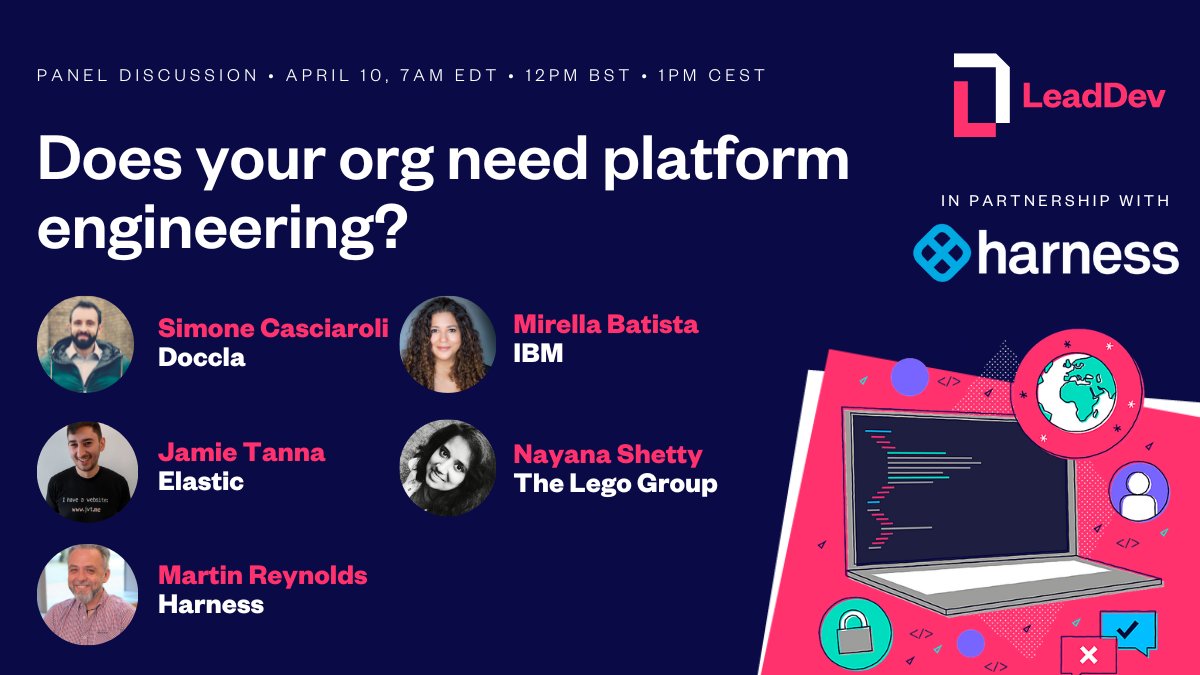 Does your org need platform engineering? Join us for this panel TOMORROW at 12 pm BST, where engineering leaders will discuss the approach of platform engineering in practice and ask whether it *really* holds the key to unlocking happy and productive te... bit.ly/4aR0kJn