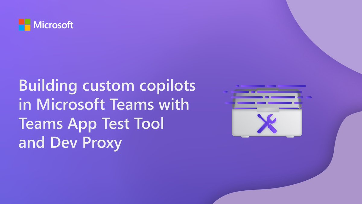 Discover how you can quickly build and test custom copilots tailored to meet the specific needs of your organization: msft.it/6014c4cUQ

#Microsoft365Dev #MicrosoftTeams #DevProxy