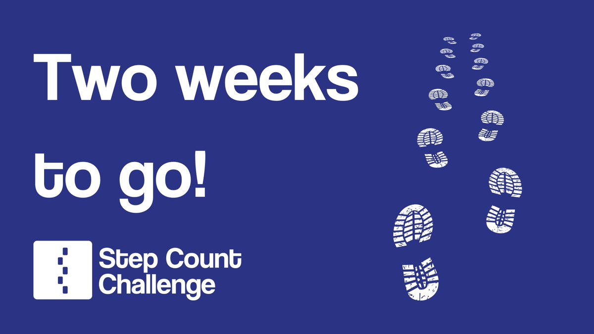 There's just 2⃣ weeks to go until the spring #StepCountChallenge begins! Now's the time to get a team of five together and join us to discover how moving more helps you feel happier and healthier 😌 Register today 👇 stepcount.org.uk