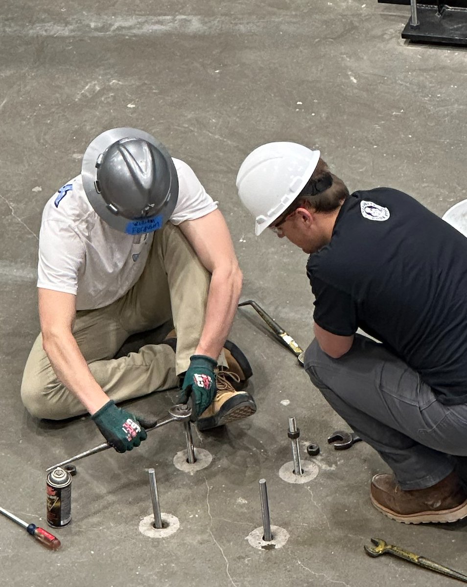 purdue_cm's tweet photo. Purdue's CM 150 class is at it again with steel this time! Students are getting hands-on experience with steel construction, taking their learning to the next level. This real-world experience is invaluable for their future careers. #PurdueCMT #BoilerBuilt" https://t.co/1wmIseLP4h