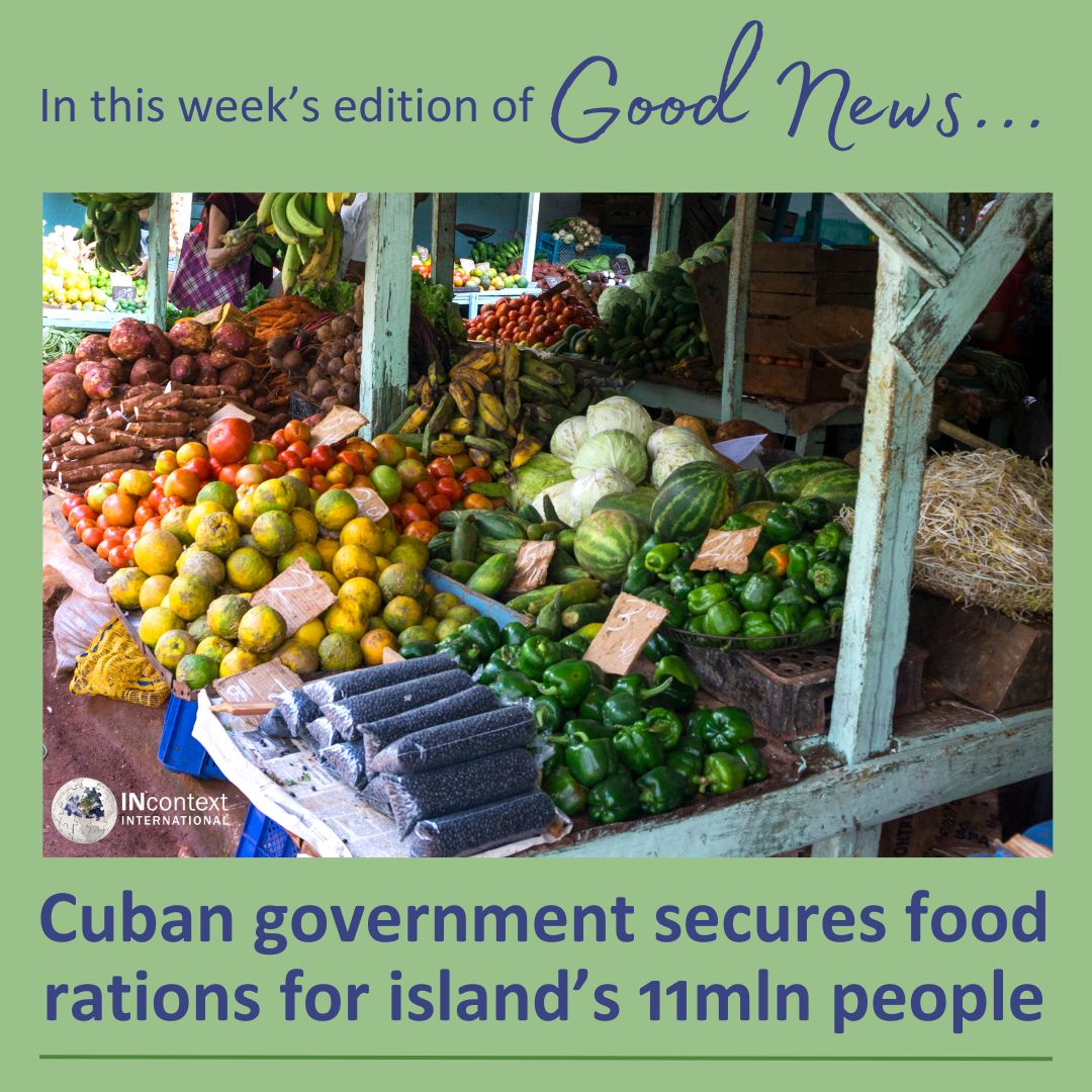 Good News: Cuba announced security of food rations for 11 mln people following concern about the country’s food supply. We can praise the Lord for His provision of this long-needed supply, while continuing to pray for the people of Cuba to trust the Lord to meet their needs