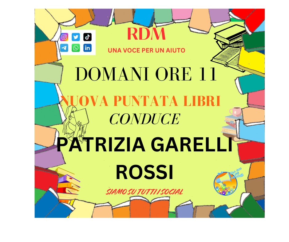 ATTENZIONE!
Torna domani la RUBRICA #libri  con un volume che ci parla di autismo, in un modo unico e speciale.
Non mancate 📷
#Radio #librichepassione #libriconsigliati #libridaleggere #leggeresempre #autismo