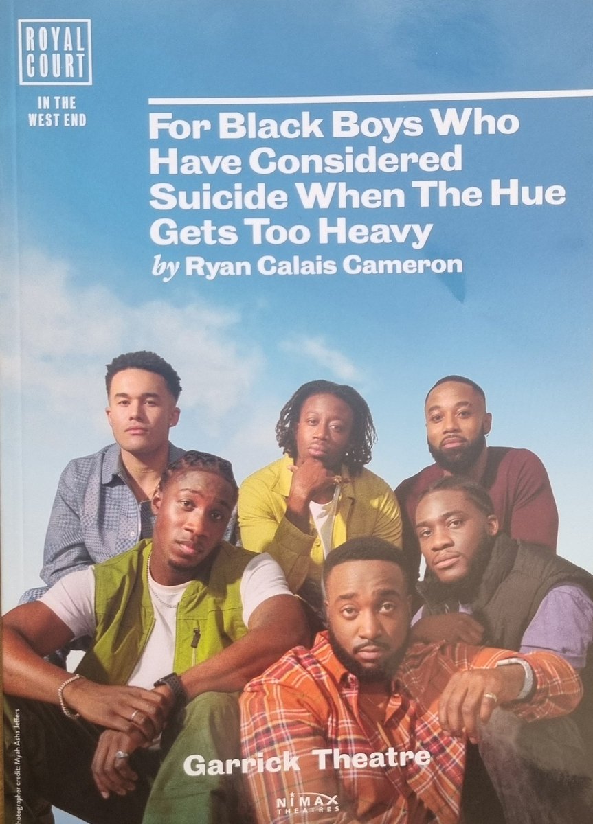 Went yesterday to Ryan Calais Cameron's “For Black Boys Who Have Considered Suicide When The Hue Gets Too Heavy” - emotive, funny, therapeutic theatre at its best. Love theatre unapologetically targeting diverse audiences -you could palpably feel the work resonating. Must watch!!