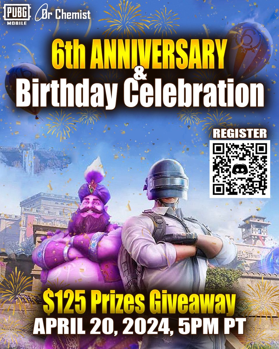 🚨 Win Up to $125 in Prizes 🚨
- Duo @pubgmobile Tournament
- Prizes for 1st, 2nd, 3rd Places
- Royal Pass giveaway in Chat

Register Here: dsc.gg/drchemist

#PUBGMOBILE #PUBGMVIP #drchemistgaming