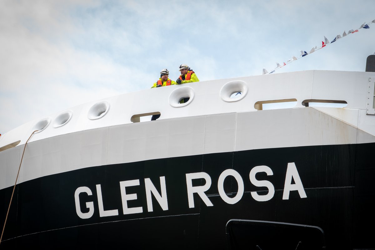 The interim CEO of Ferguson’s says the launch of the long-awaited ferry Glen Rosa has been a 'proud day' for Inverclyde. 🚢 Read more: tinyurl.com/4tj927ts