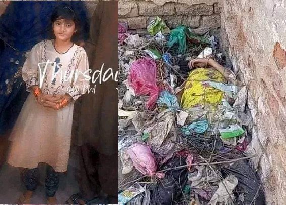 Pakistan: The dead body of a 8-year-old, who was abducted a few days ago from Kotri, was girl found in a dumpster ,