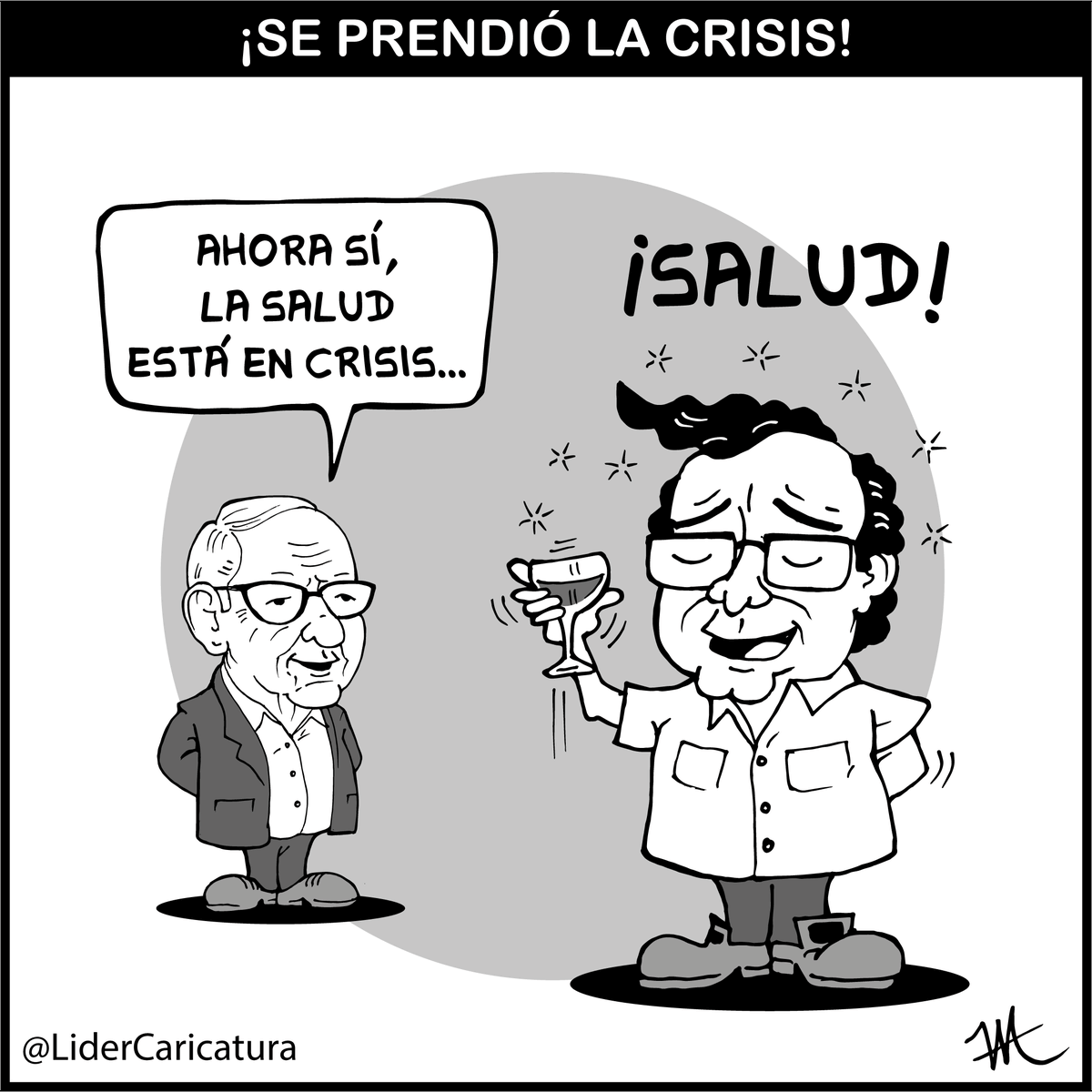¡Se prendió! #ReformaALaSalud #CrisisEnLaSalud #Crisis  #FelizMartesATodos #caricatura #CaricaturaDelDía #humor #humorNegro