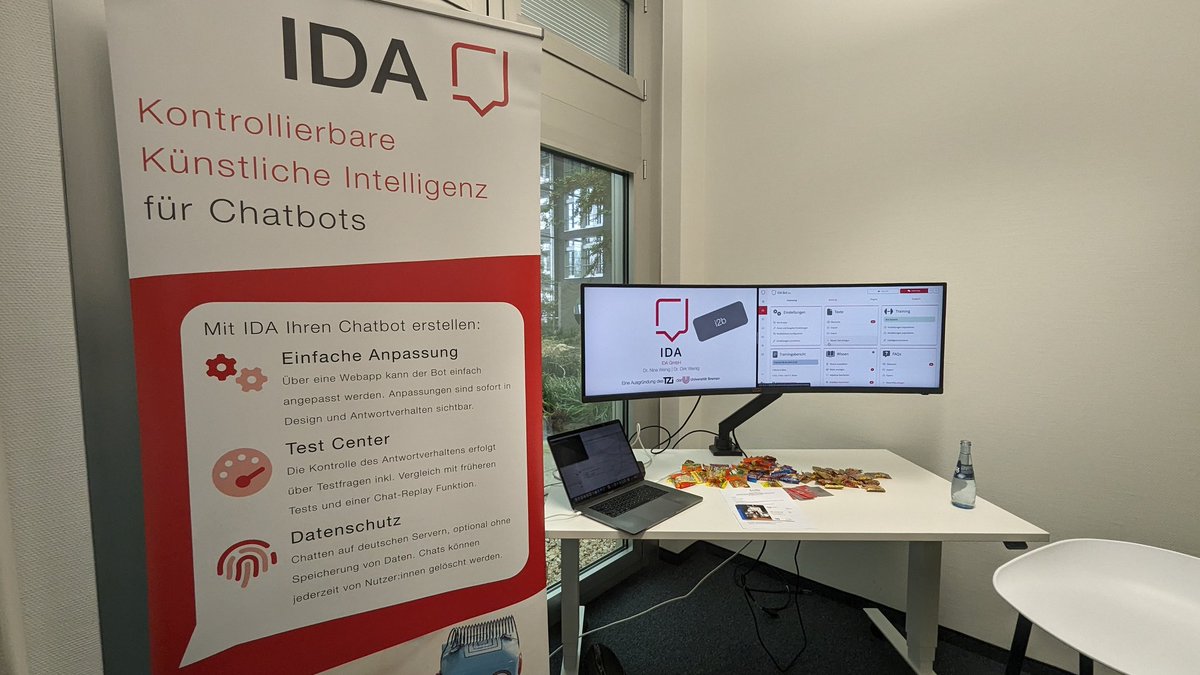 Wir sind beim i2b meetup "TZI-Roadshow: KI-Innovation made in Bremen" #KI #i2b #ida #tollerbildschirm