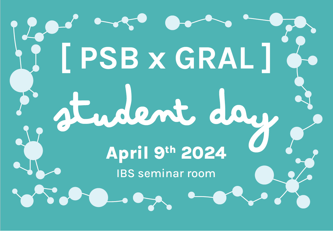 Thanks to the many participants from @IBS_Grenoble @LPCV_Grenoble @esrfsynchrotron @EMBLGrenoble @ILLGrenoble @IAB_Officiel @Cermav_UPR5301 @SchoolCbh attending the [@PSB_Grenoble x @LabexGRAL] student day today. Looking forward to next year's meeting 🤩