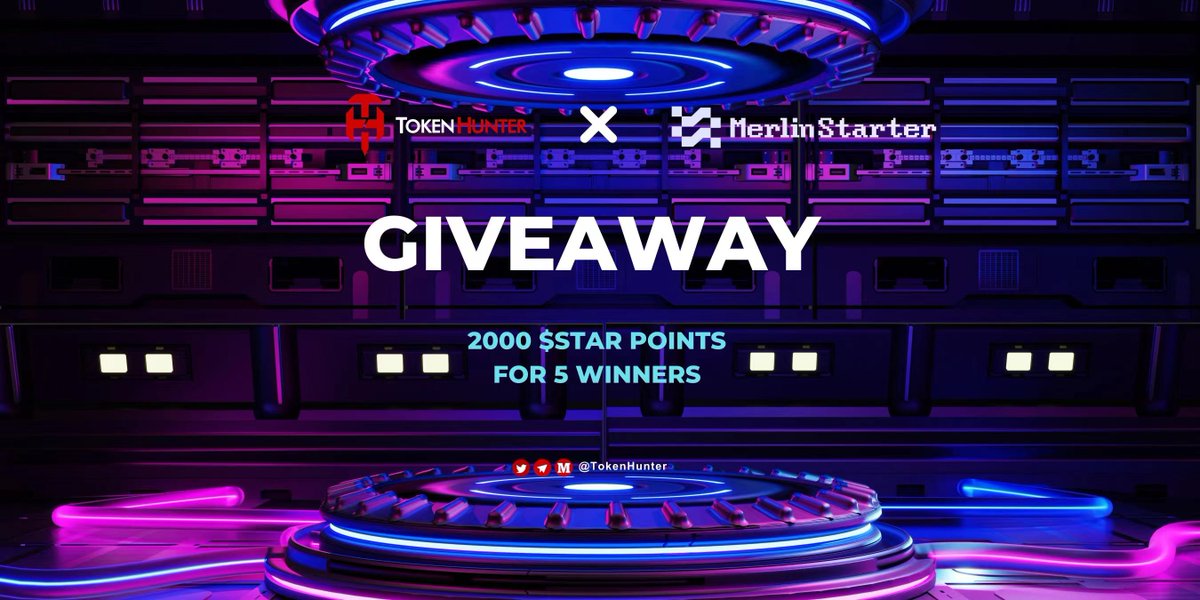 🔥<a href="/_TokenHunter/">TokenHunter</a> x <a href="/Merlin_Starter/">Merlin</a> #Giveway

2000 $Star Points X 5 🧙‍♂️

1️⃣ RT,Like,Follow @merlin_starter &amp;  <a href="/_TokenHunter/">TokenHunter</a> 
2️⃣ Join t.me/MerlinStartero…
3️⃣Leave your Merlin Chain Address &amp; connect with airdrop.merlinstarter.com/merlin
⏰24hrs

👉Claim your $Star:
medium.com/@MerlinStarter…