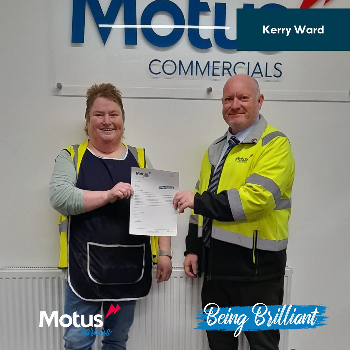 You're BRILLIANT! ⭐

We wanted to say a huge congratulations to Kerry, from Motus Commercials Grimsby, for receiving her Being Brilliant award!

Keep up the great work! 👏

#TalentTuesday #BeingBrilliant #MotusPeople #MotusCommercials