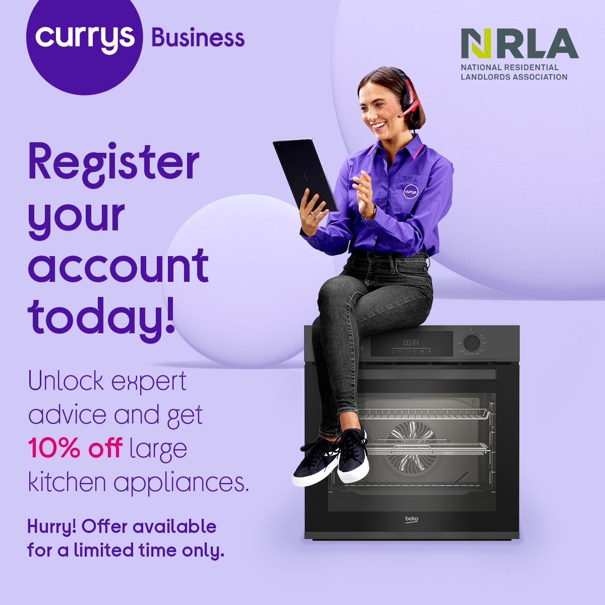 🚨Offer ending soon! | Searching for a new oven for your rental? Or perhaps you need to replace some white goods? Right now NRLA members can get 10% off selected appliances at our partner @currysbusiness! 🛒Shop deals 👇nrla.org.uk/services/currys #memberbenefits #nrla