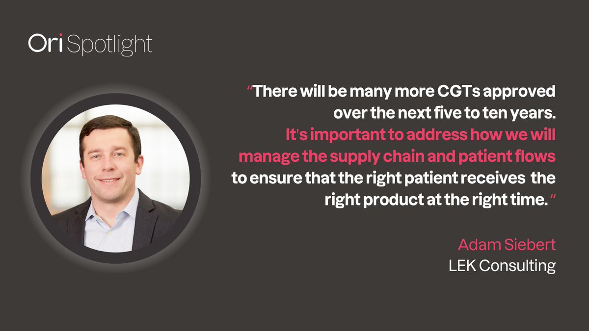 'The next steps in CGT involves strategizing how to manage the supply chain effectively.' According to Adam Siebert, Managing Director at @LEK_Consulting, a shift is needed to expand #PatientAccess to these life-changing treatments. Revisit the podcast: open.spotify.com/episode/0AFp4H…