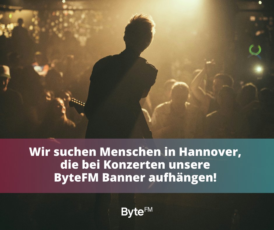 Musikfreund*innen in #Hannover: Ihr möchtet ByteFM unterstützen und kostenlos Konzerte besuchen? Dann werdet Teil unseres Banner*innen-Teams! Schreibt uns an radio@byte.fm mit Betreff: „Banner in Hannover“!