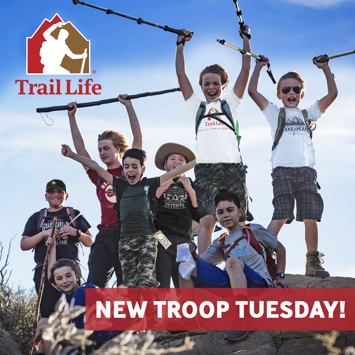 #TrailLifeUSA continues to grow! Join us in welcoming 5 new Troops to the Trail Life family! #JointheAdventure! Find a Troop near you or Start one Today! NC-0249 Mayodan IN-1882 Munster WV-1919 Logan NC-6828 Gibsonville OK-1111 Oklahoma City traillifeusa.co/3VJr9L3
