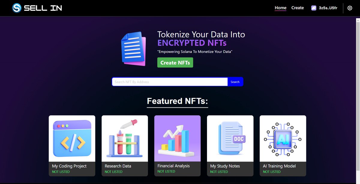 scripts_in's tweet image. 🤯Our Demo Video🤯
youtube.com/watch?v=fMATQ2…
We've finally made our first product demo and it was a huge success🚀

📢Wanna try our product and mint your own Encrypted NFTs? 
Stay tune for our next updates.😉

💰Soon, you'll be able to Monetize Your Data into NFTs. 
#Solana #NFT