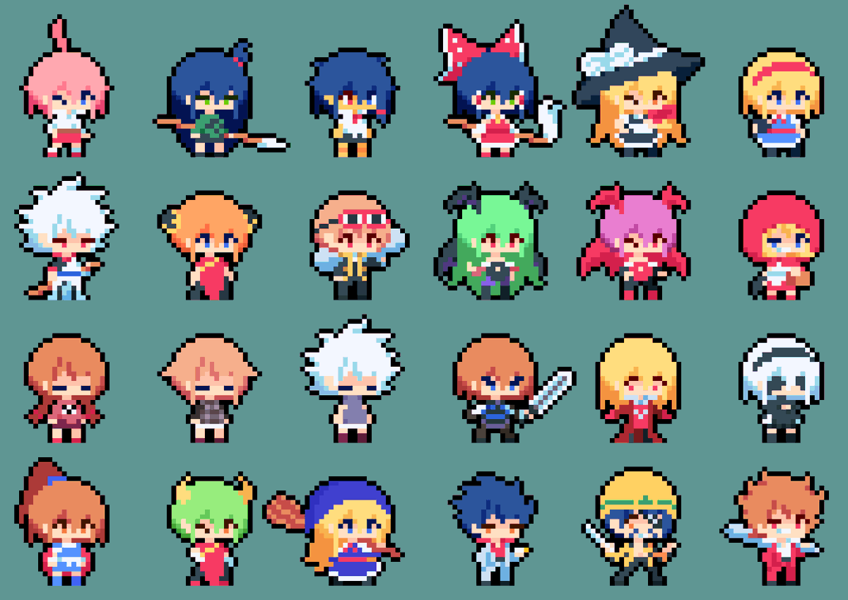 guiliemus's tweet photo. #pixelart #touhou #gintama #darkstalkers #yumenikki #dotflow #Yume2kki #puyopuyo #likeadragon https://t.co/sanAOUbwvP